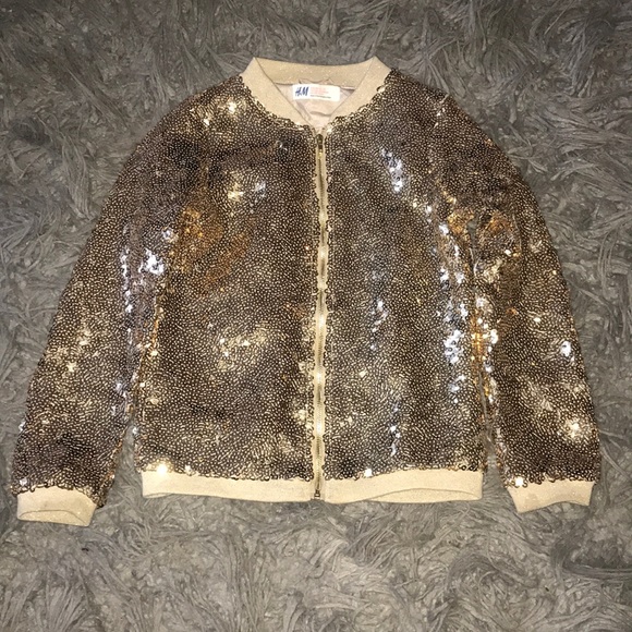 h&m girls sequin jacket